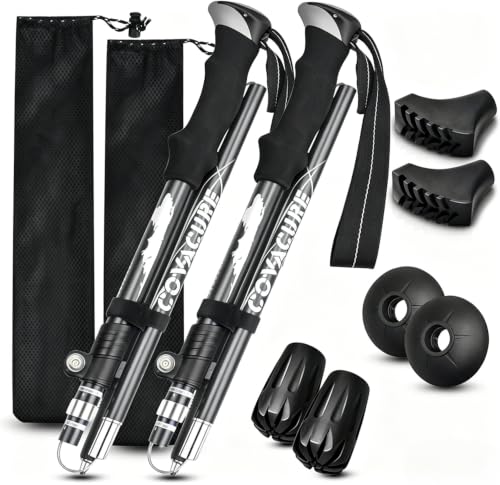 Hiking Poles Collapsible (Grey（110-130cm）)