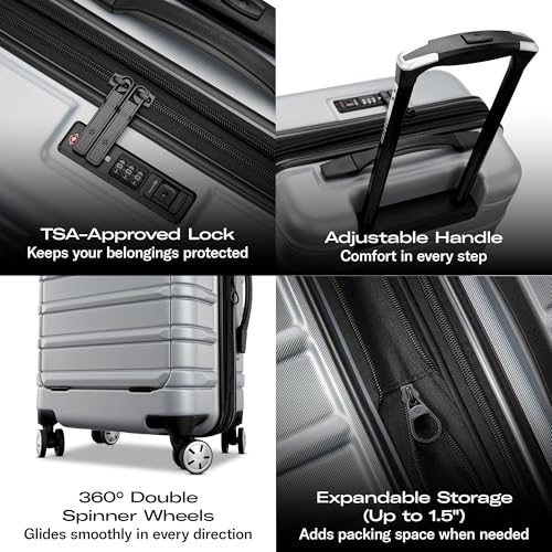 Omni 2 Pro Hardside Expandable Luggage with Spinner Wheels (Pro Carry-on Spinner / Black)