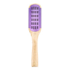 Aethland Boar Bristle Double-Sided Straightening Brush and Comb for Thick, Coarse Hair - Smoothing and Styling Tool (Purple)