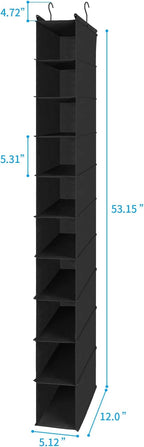 MAX Houser 10-Shelf Hanging Shoe Shelf Organizer, Hanging Shoe Storage - Image 3