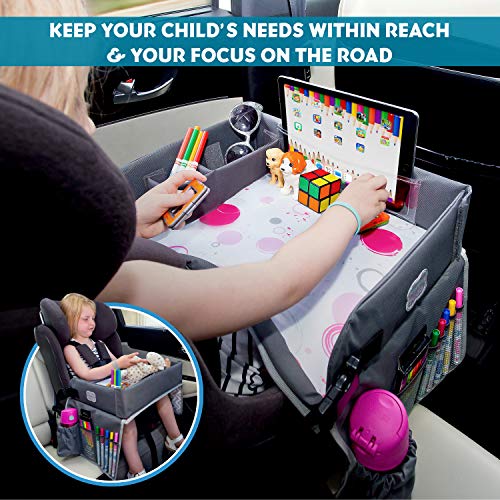 Travel Tray Toddler Car Seat Lap Tray (Red/Gray)