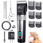Professional 7000rpm Low Noise 55db Cordless Rechargeable Dog Clippers (Silver)
