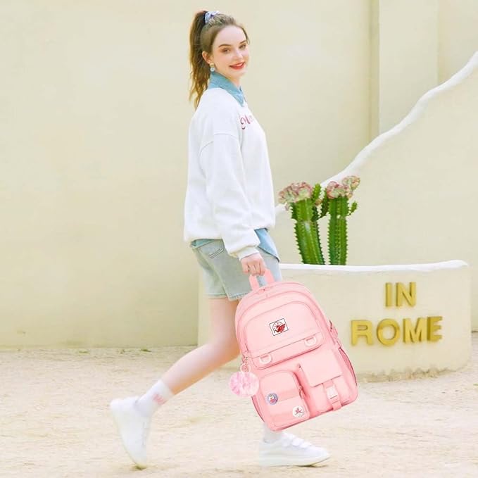 CCJPX Girls Backpack, 16 inch School Laptop Bag College Bookbag, Anti Theft - Image 5