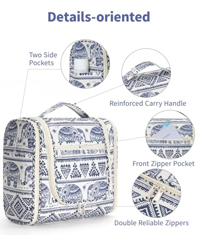 Large Hanging Travel Toiletry Bag for Women (B-Elephant / Large)