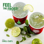 16 oz. Reusable Party Cups (Happy Holidays Red / 12 Count)