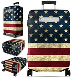 Luggage Cover for Suitcase Tsa Approved Protector (Medium (24-27 inches) / Flag)
