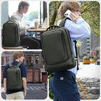 Laptop Backpack for Men for 17.3 Inch Computer Bag with USB A&C Charger (Green / 17.3 inch)