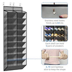 20 30 Pairs Grey Over the Door Shoe Organizer (Grey-1 Pack of 20 Pockets)