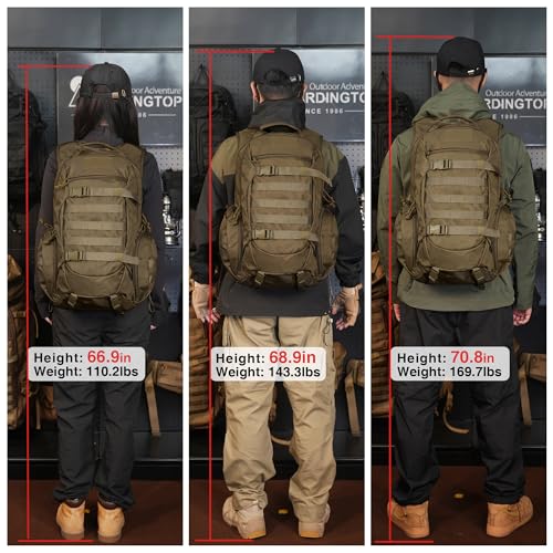 35L Tactical Backpack for Men (Khaki)