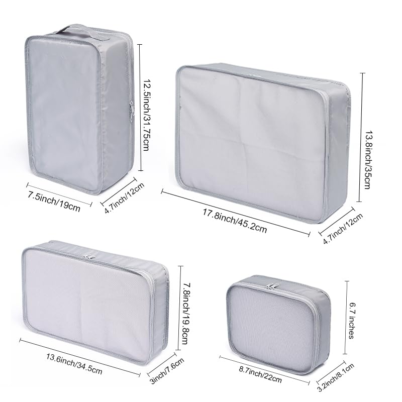 Travel Packing Cubes (Grey)