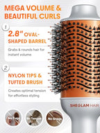 4-in-1 Hot Air Brush - Hair Dryer & Styler with 33000 RPM Motor, Gloss PRO Coating for Shine, 3 Heat Settings, Tangle-Free Ionic Bristles for Frizz-Free Blowouts (US Plug) (Standard)