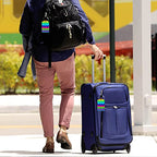 Luggage Tags for Suitcases (Chevron Colorful)
