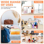 Clear Makeup Bag (4 Packs Rose Pink)