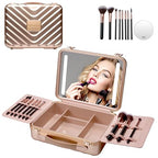Travel Makeup Case with Mirror (Rose Gold)