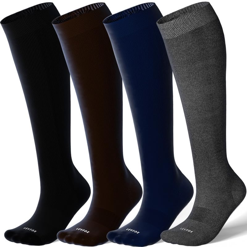 Viscose Made from Bamboo Compression Socks for Women&Men 20 (Small / 4 Pair-mix1)