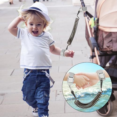 Toddler Backpack Harness with Leash (Black, Black Link)