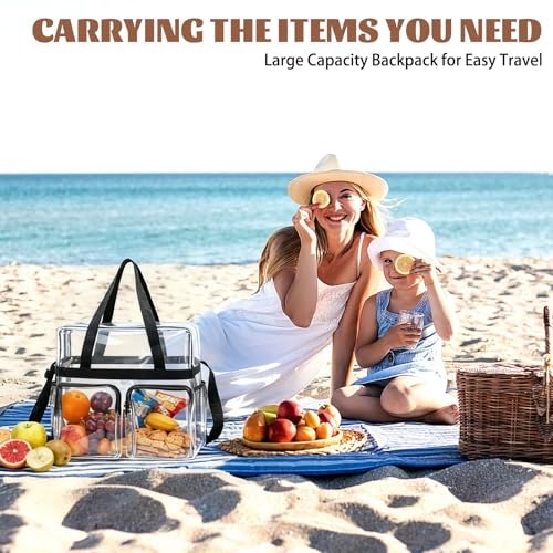 Travel Toiletry Bag with Jewelry Organizer (Clear Black 03)