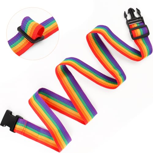 Luggage Straps Travel Belt Multiple Suitcases Connector (2Pcs Multicolor / 45 In Connect)