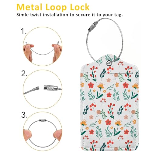 Floral Pattern Luggage Tag Personalized Luggage Tags for Suitcases (Floral Pattern)