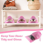 Pink Travel Shoe Bags (Pink / 5 Pack)