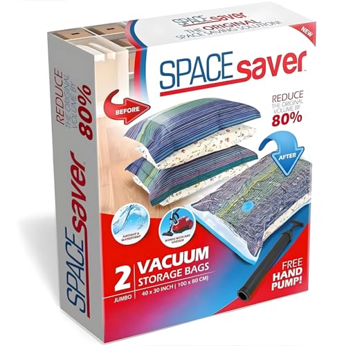 2 Pack Jumbo Vacuum Storage Bags for Blankets & Clothes (Jumbo 2-Pack)