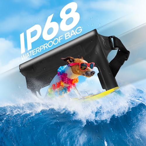 Waterproof Bag Fanny Packs for Women (Black&Black)