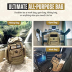 Diaper Bag Backpack with Diaper Changing Mat (Coyote Brown / 32L)