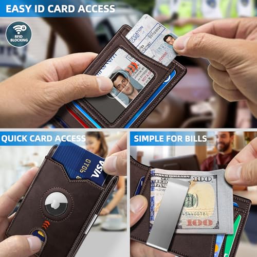 Airtag Wallet for Men (Sauce Coffee133)