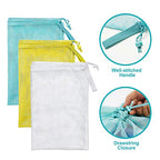 Mesh Laundry Bags (White,Yellow,Green)