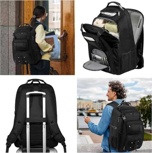 Extra Large Laptop Backpack for Travel (Black)