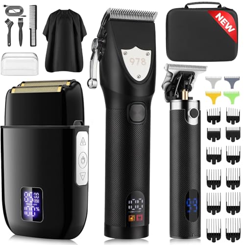 Professional Hair Clipper Set for Men (Black-978)