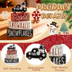 Tiered Tray Decor Set (Snowman Truck)