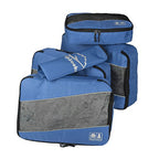 5 Set Packing Cubes for Travel Large Suitcase Luggage Organizer Bags Travel Accessories Vacation 4 Cubes 1 Laundry Pouch Bag (Darkblue)