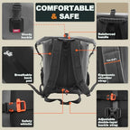 Waterproof Backpack Dry Bag 35L (Grey / 35L)
