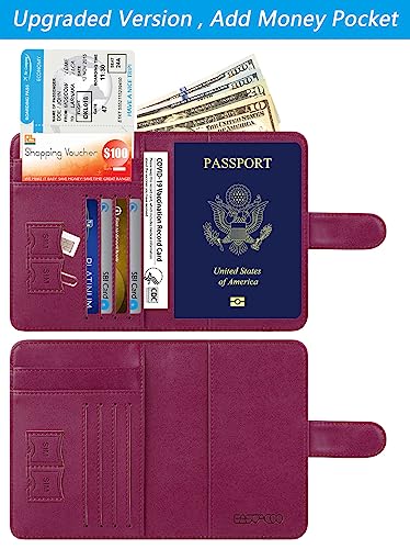 Passport Holder Cover Wallet RFID Blocking (Purple / Passport Covers)