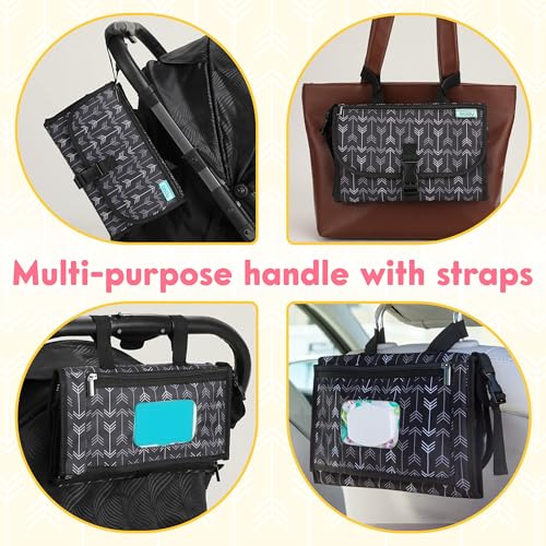 Portable Diaper Changing Pad (Black Arrows / Classic)