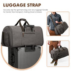 Carry On Garment Bag for Travel Convertible Garment Duffle Bag Suit Bags for Men Women Travel 2 in 1 Hanging Suitcase Business Travel Bag with Toiletry Bag (50l / Grey)