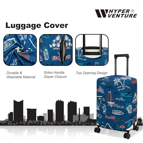 Travel Luggage Cover Suitcase Protector Fits 31 (Hawaii Beach / XL)