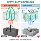 8 Pack Oversized Moving Bags with Reinforced Handles (8-Pack / Spring Stroll)