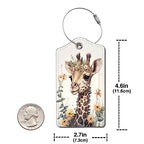 2 Pack Luggage Tag for Suitcase (Giraffeh)