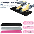 Silicone Heat Resistant Mat Pouch for Hair Straightener (1 Pack / Black)
