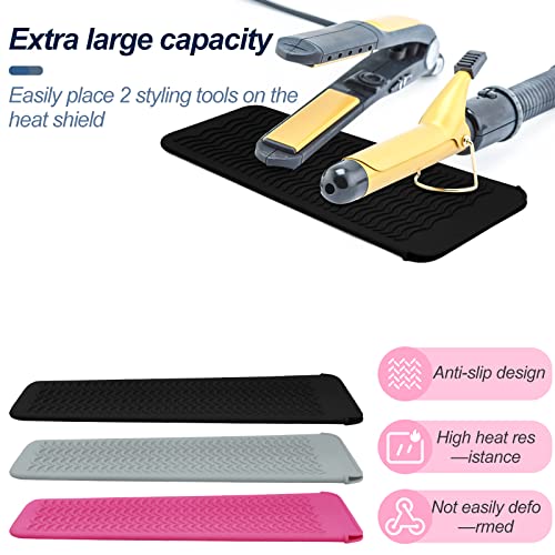 Silicone Heat Resistant Mat Pouch for Hair Straightener (1 Pack / Black)