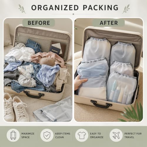 Shoe Bags for Travel (Large / Translucent)