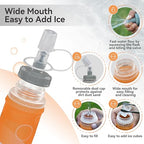 Soft Hydration Flask with Wide Mouth (Orange / 300 ml / 10 oz)