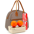 Insulated Lunch Bag With Shoulder Strap for Women (Coffee)