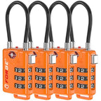 TSA Approved Luggage Locks (Orange 4 Pack)