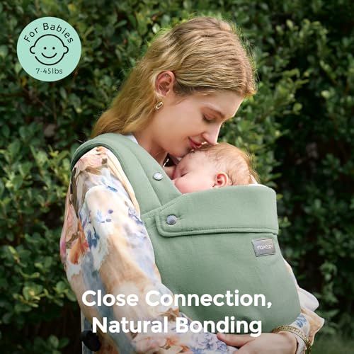 Baby Carrier with Natural Cotton Linen (Sage Green)