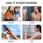 Leak Proof Travel Bottles (4pc 3 oz - Gray/White/Blue/Black)