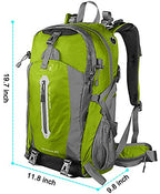 Lightweight Packable Hiking Backpack (Green & Yellow)