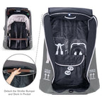 Stroller Bag Stroller Travel Bag for Airplane Compatible with UPPAbaby Vista V1 V2 V3 (Gray)